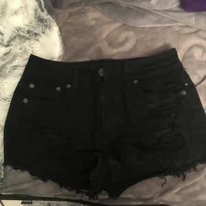 Stretch black American eagle shorts
